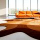 Handcrafted Abstract Brown Gradient Living Room Rug